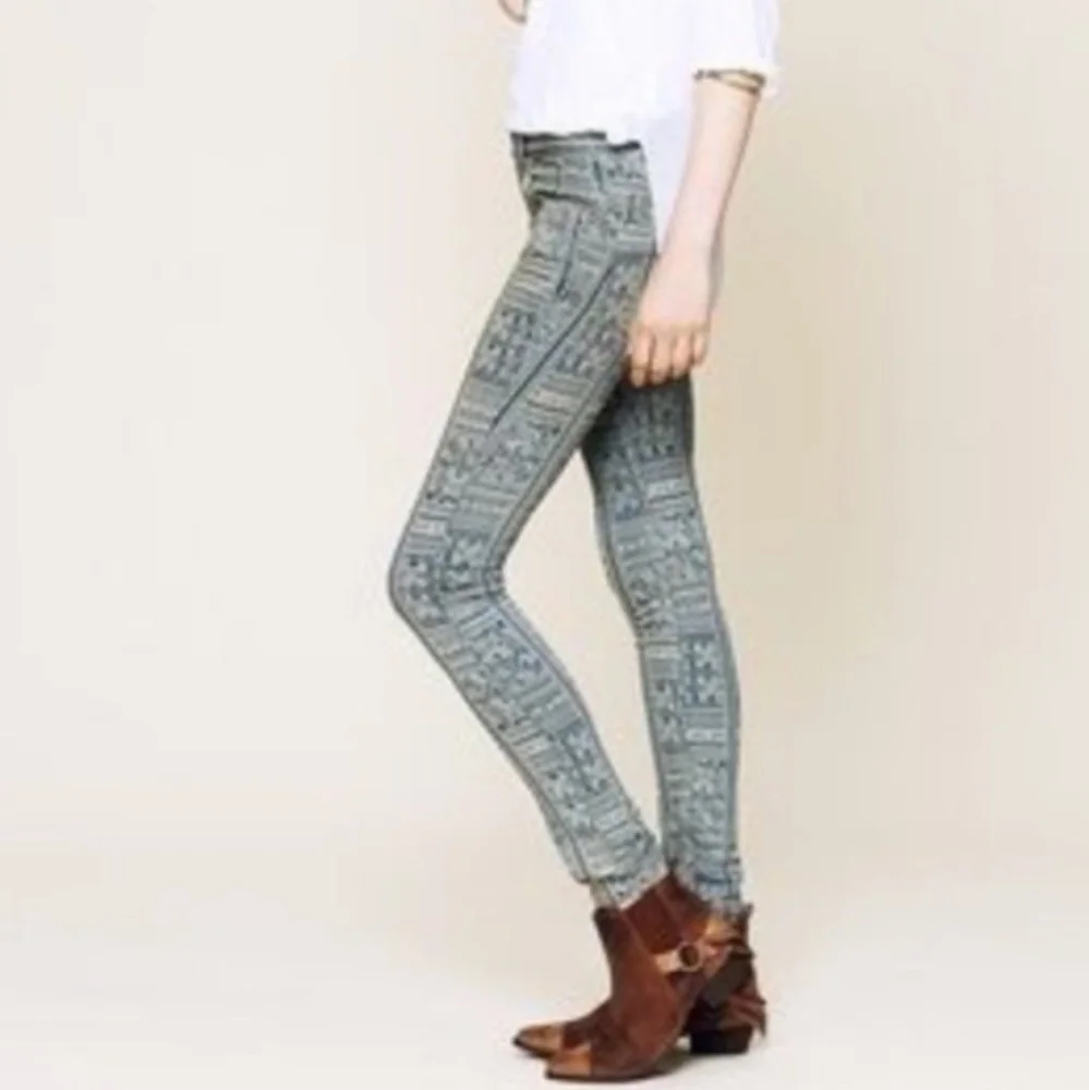 Free People Tribal Print Jeans Size 27 - Picture 2 of 7